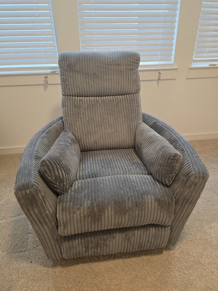 Corduroy Swivel Glider Reclining Chair
