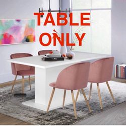 NEW ETHIOPIA HIGH GLOSSY WHITE DINING TABLE