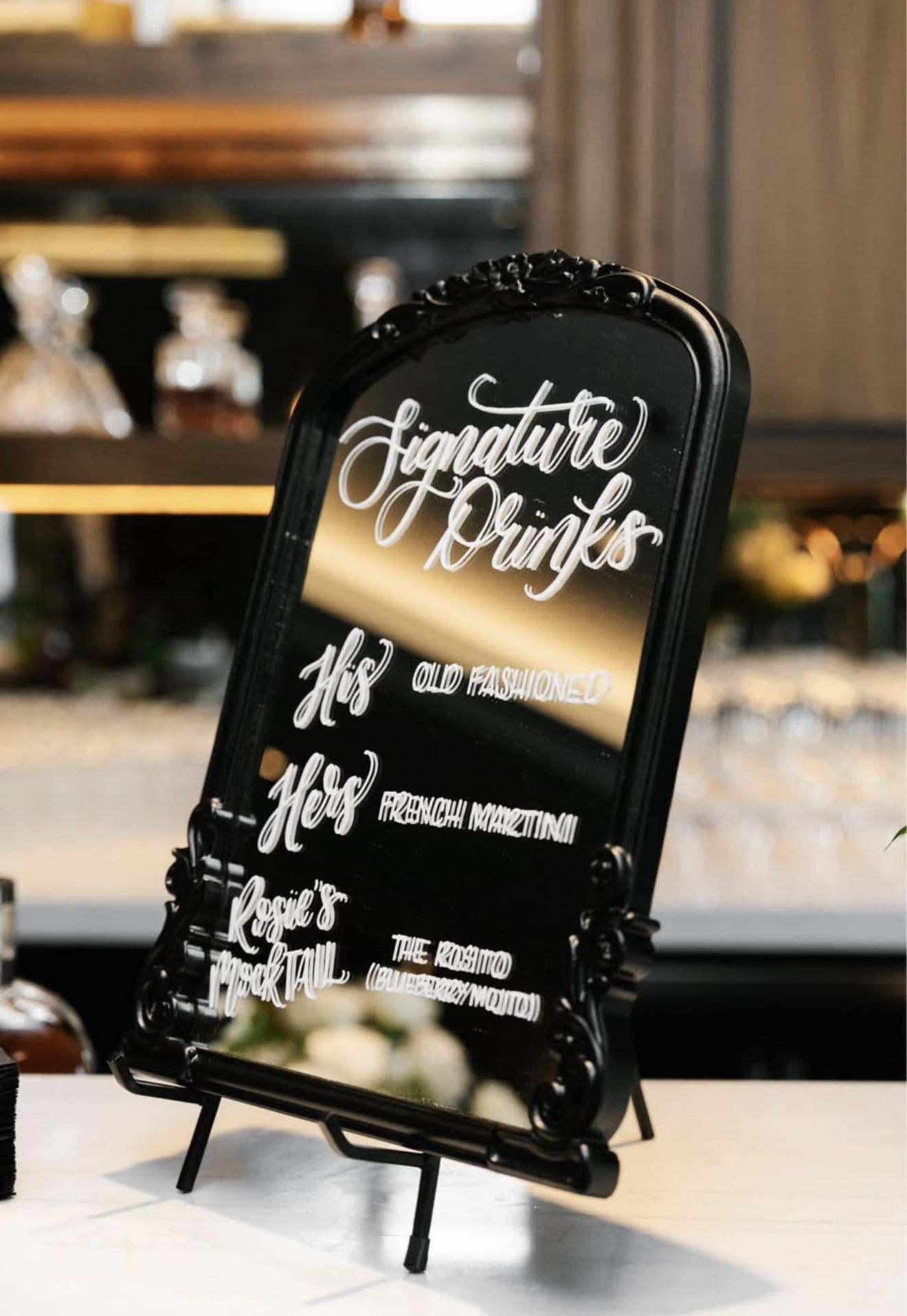 Wedding Mirror/Sign and Easel