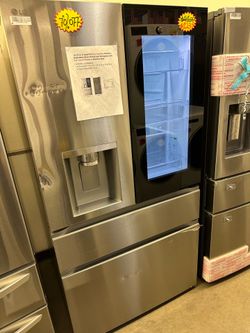Sale🚨 29 cu. ft. Smart MyColor InstaView 4-Door French Door Refrigerator ✨