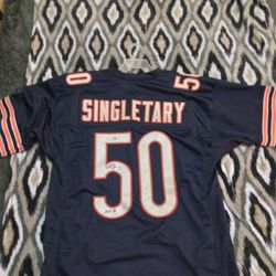 OFFICIAL SIGNATURE MIKE SINGLETARY THROWBACK JERSEY 