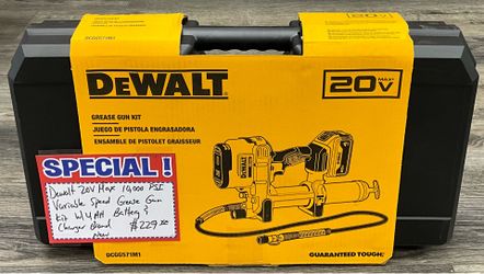 Dewalt 20V Max 10,000 PSI Variable Speed Grease Gun Kit W/ 4AH Battery & Charger Brand New