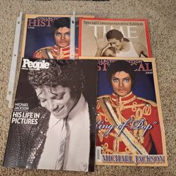 4 Michael Jackson TIME Magazines(2 Of Them Are Sealed)