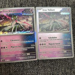 2 Iron Valiant Foil Pokémon Card