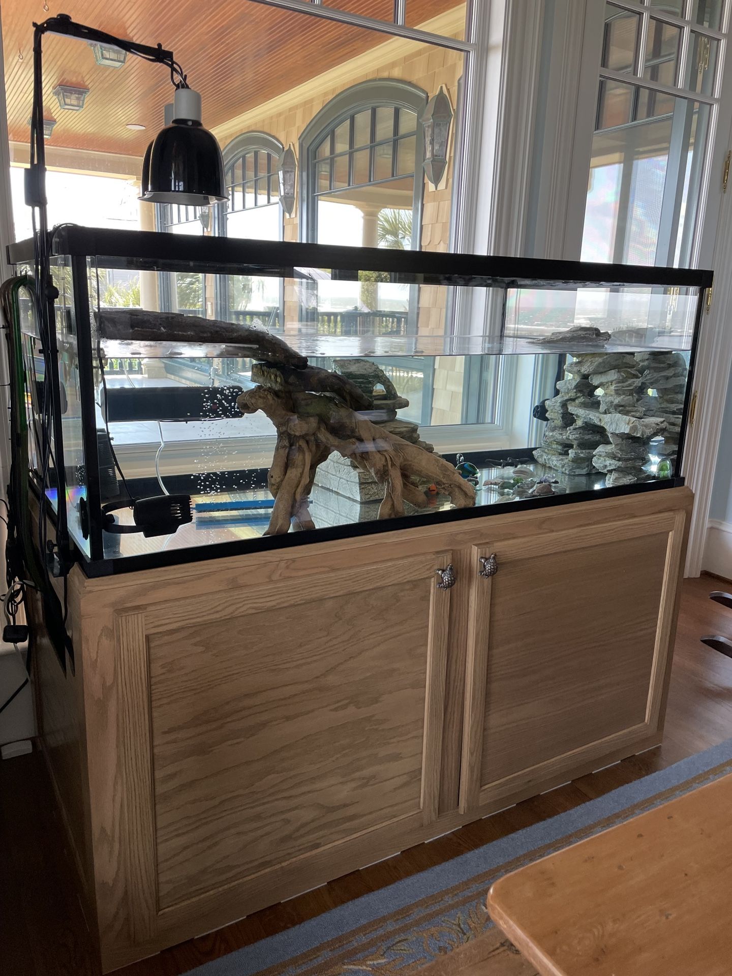 2 Turtle Fish Tank - With Custom Stand And All Parts