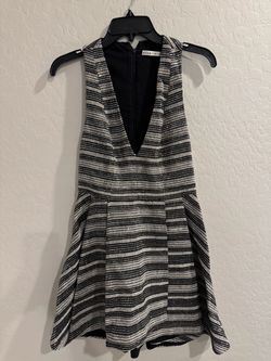 Alice + Olivia Black White Tweed Romper Size 2