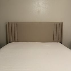 Queen bed frame with headboard