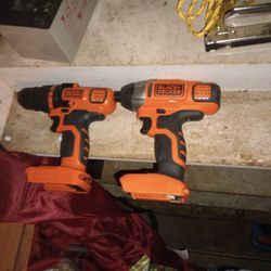 2black And Decker Drills 1 Impact And 1 Drill