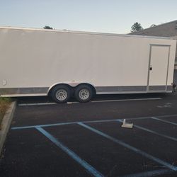 8.5x24ft Enclosed Vnose Trailer Brand New Moving Storage Traveling Car Truck Motorcycle Hauler ATV SXS RZR 