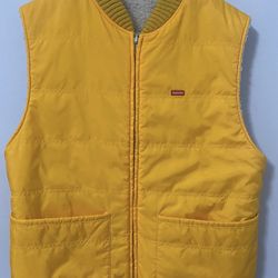 Supreme Reversible Vest Yellow Size Medium