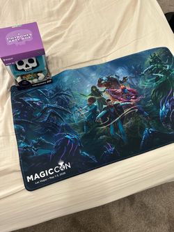 Magic Con 2026 playmat and Tiny Bones deck box