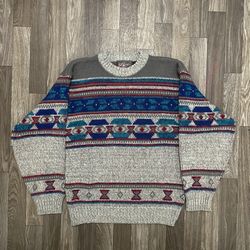 Rare Vintage 90s Anchor Blue Knit Sweater