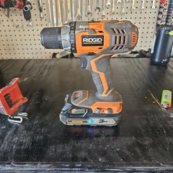 Ridgid 18v Drill With Battery No Charger Works Perfectly 