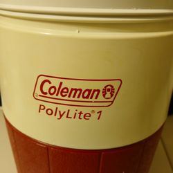Vintage 1995 Coleman Polylite Beverage Cooler/Water Jug. 1 Gallon. Promotional Item From Safelite Auto Glass