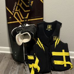 Wakeboard & Lrg Life Jacket