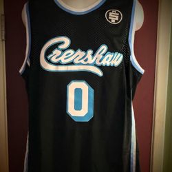Los Angeles  Lakers #0 Russell Westbrook Crenshaw All Money In Jersey Nipsey Hussle -S.M.L.XL.2X.3X