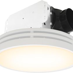 Akicon Bathroom Exhaust Fan with Light, 110CFM, 2.0 Sones Bath Fan for Ceiling,White