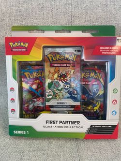 Pokémon First Partner Collection Box Mega Evolution Packs Sealed