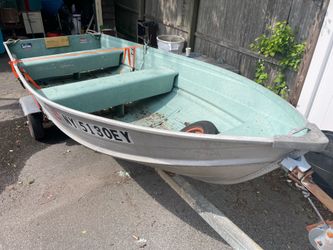 12ft Gamefisher Aluminum Skiff Boat with Trailer
