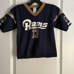 Rams Kids Navy Blue Football Jersey Size Small