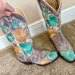 Coral Floral Boots