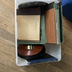 Box Of Vinyl records - Elvis (78) And More