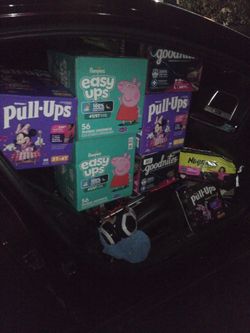Each box $20 Pull-Ups, EasyUps, Goodnites