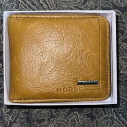 Genuine Leather Mens Wallet Horse Imperial Light Brown