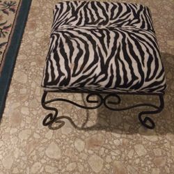 Animal Print Footstool
