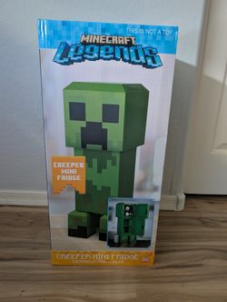 Minecraft Legends Creeper Mini Fridge - 8L Thermoelectric Cooler (New in Box)