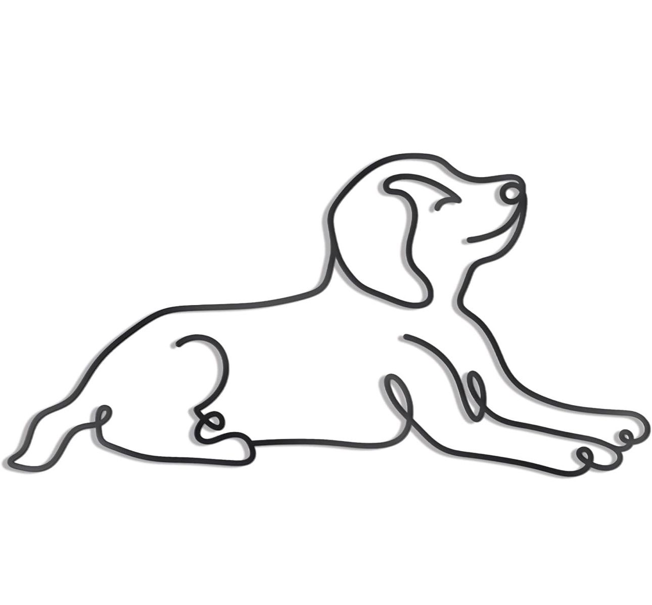 Metal Dog Wall Decor,Minimalist Dog Wall Art