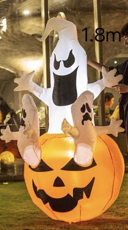š» 6ft Halloween Inflatable ā Ghosts on Pumpkin ā $20
