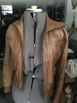 Leather coat