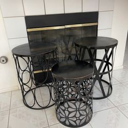 3 Metal Side Tables!