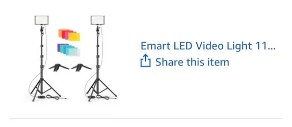 EMART Led Video Light Kit-2 Lights w/ Stands