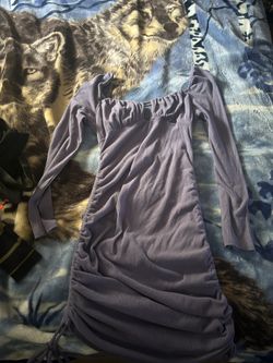 Janie Ruched Midi Dress Purple