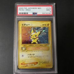 Pokémon Japanese Neo PSA 9 Pichu