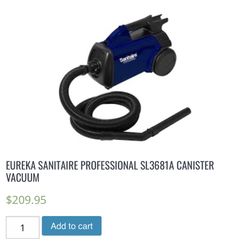 Sanitaire canister vacuum