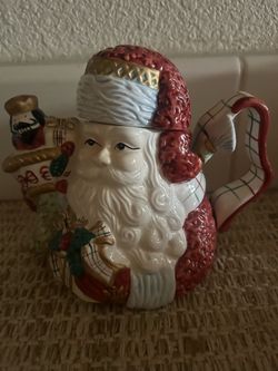 Santa Claus Ceramic Christmas Teapot