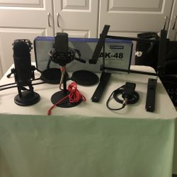 Microphones, Mic Stands, Laptop Stand, Noise Reduction Equipment 