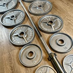 IVANKO’S  Olympic Set [ 5s And 2.5s Dif/Brand] Reconditioned Vintage Cast Iron Weight Plates [NO BAR INCLUDED]