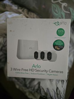 Arlo 3 wire free hd security cameras