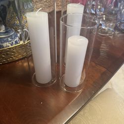 Glass Vases 3 Sizes With Square Mirrors For Centerpiece 