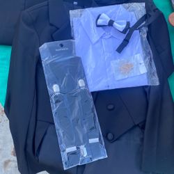 Toddler Tux W Tie And Suspenders Size (8)