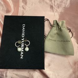 David Yurman Solari Drop Earrings Sterling silver with Pearl and Pavé