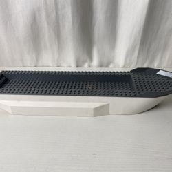 LEGO 62791c01 White Boat Hull 51x12x6 Side Bulges Dark Gray Top (Coast Guard Head Quarters / Coast Guard Patrol (Rare Collectors Item!)