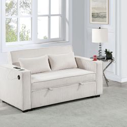 Sleeper Sofa W/ Cup Holders & USB Port New In Box Free Local Delivery