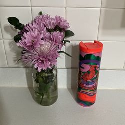 Starbucks Coffee Tumbler 2024 REX HAMILTON Red Cardinal 16 oz Water Bottle Holder Ounce 