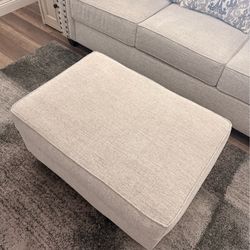 Creme Storage Ottoman
