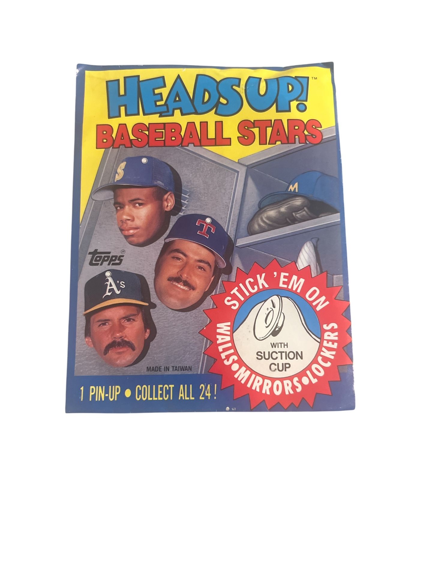 1990 TOPPS HEADS UP! BASEBALL STARS UNOPENED PACK